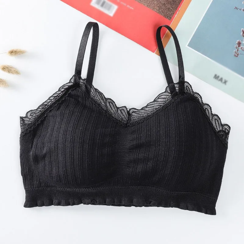 

Sexy Lace Women Tube Top Bras Tops Wrap Strapless Top Bra Bandeau Underwear Seamless Lingerie Crop Tops