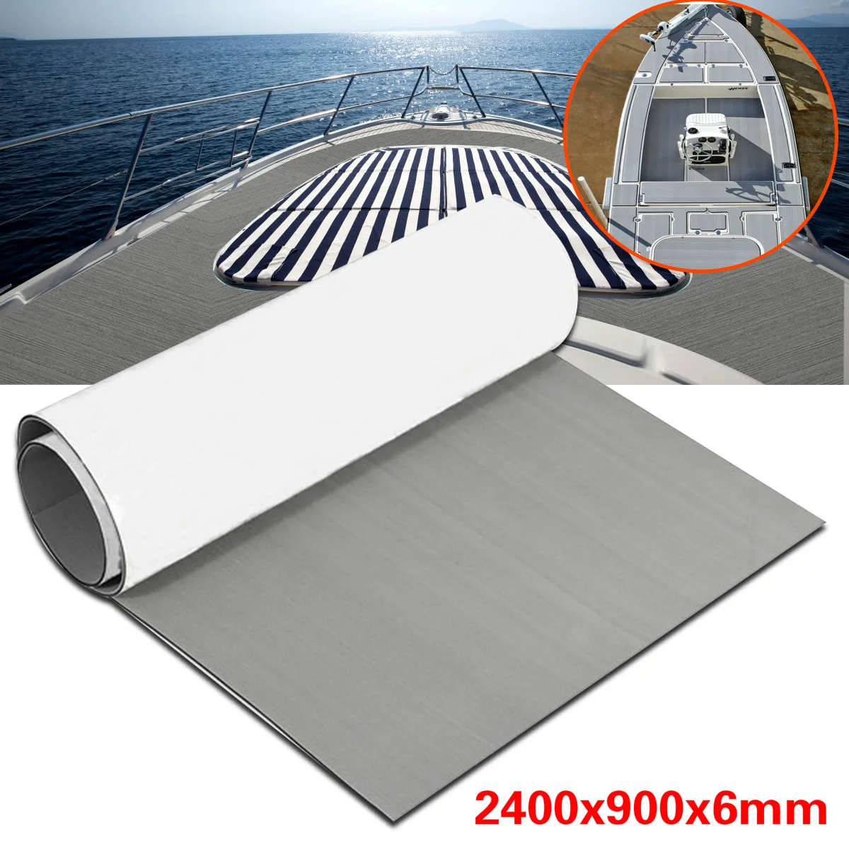 

1Roll 2400x900mm 6mm Self-Adhesive EVA Foam Boat Yacht RV Caravan Marine Flooring Faux Teak Boat Decking Sheet Floor Decor Mat