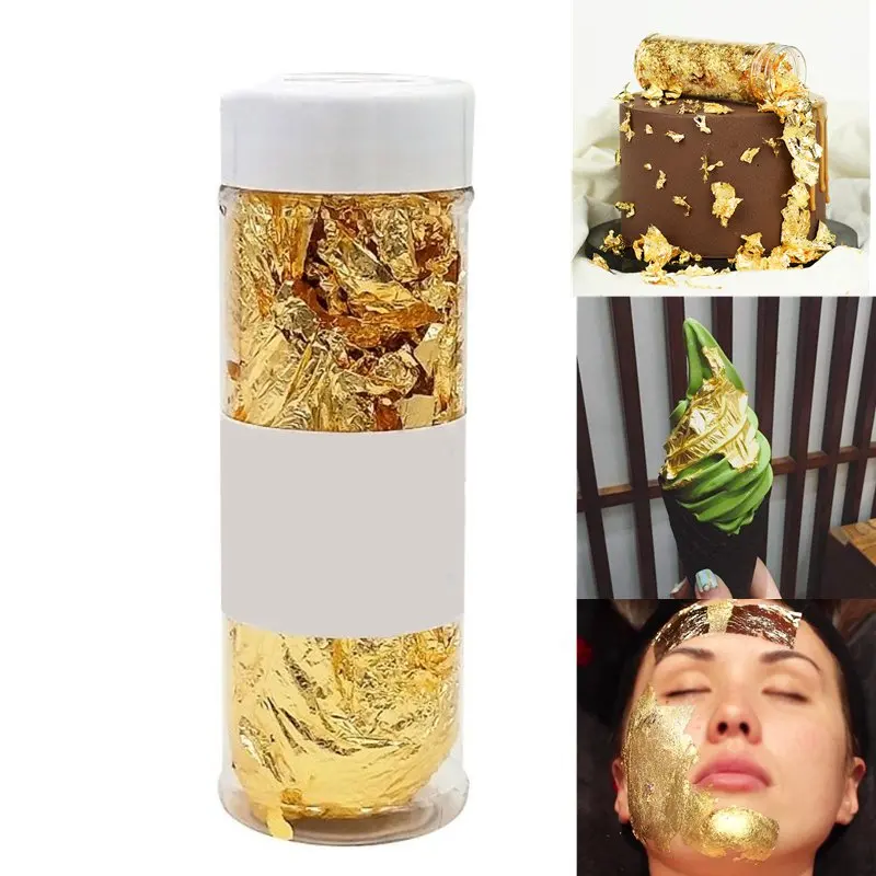 Съедобный золотой лист в виде снежинки 2 г пирожные приготовление пищи десерт