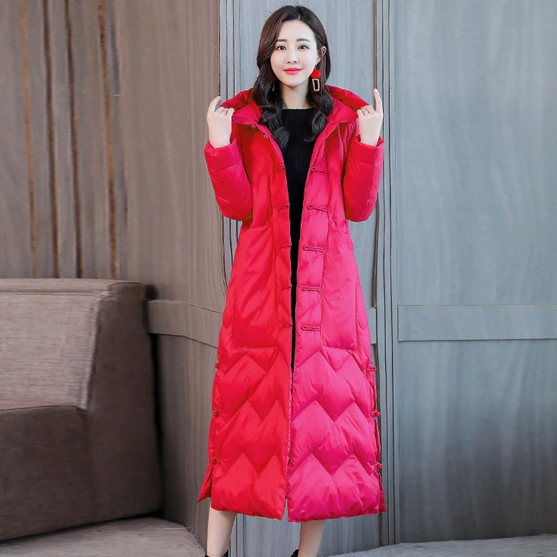 Парки длинное пальто для женщин повседневная куртка женская черная хлопковая