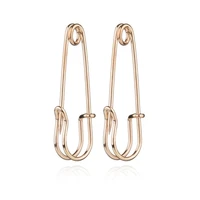 2021 direct selling real tin alloy skeleton women aros european and american popular minimalist paper clips pins earrings