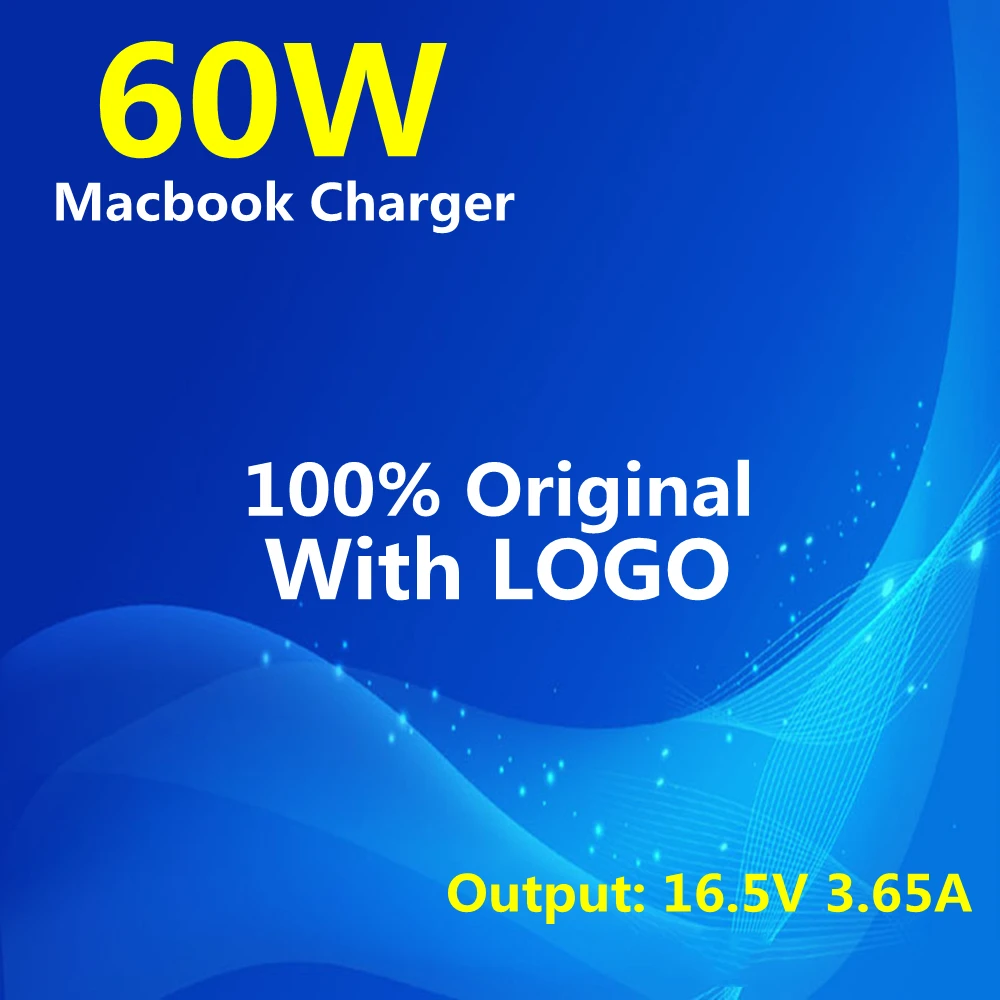 

100% Original With Apple LOGO 60W MagSaf* 2 Notebook Laptops Power Adapter Charger For Macbook Pro 13'' Retina A1435 A1425 A1502