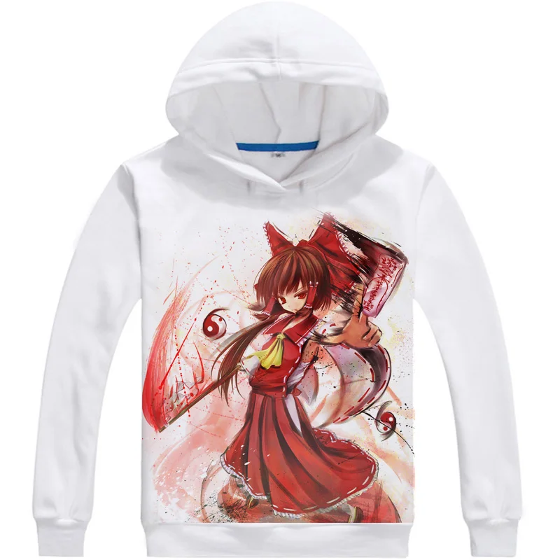 Touhou Project Hakurei Reimu аниме мужские толстовки Kirisame Marisa осенние флисовые уличная