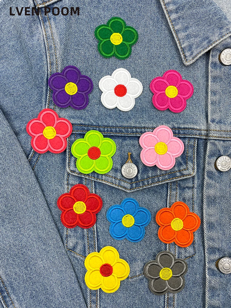 

Flower sewing decorative patch crochet flower decal decoration, suitable for clothes, bags, art crafts DIY decoration, hats