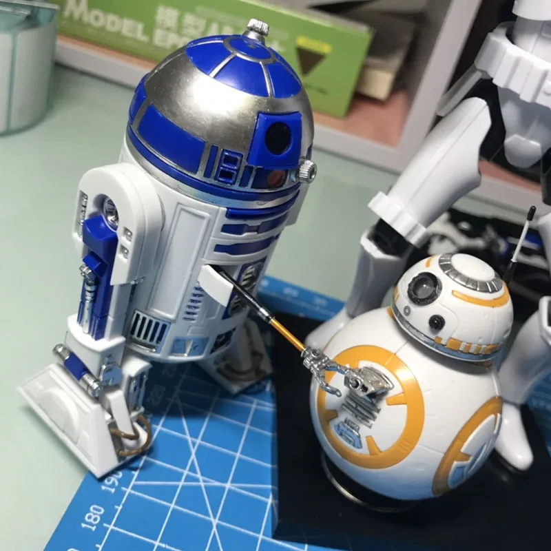 Фигурки из Звездных Войн R2D2 BB8 робот сделай сам Сборная модель коллекционные