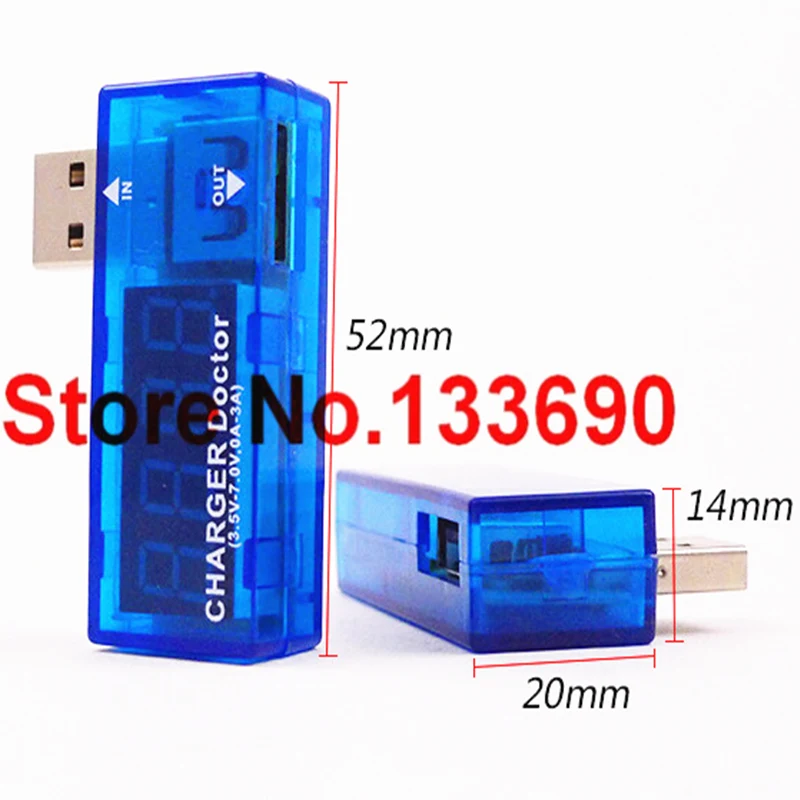 1 шт. цифровой USB Мобильный измеритель напряжения зарядка тока мини зарядное