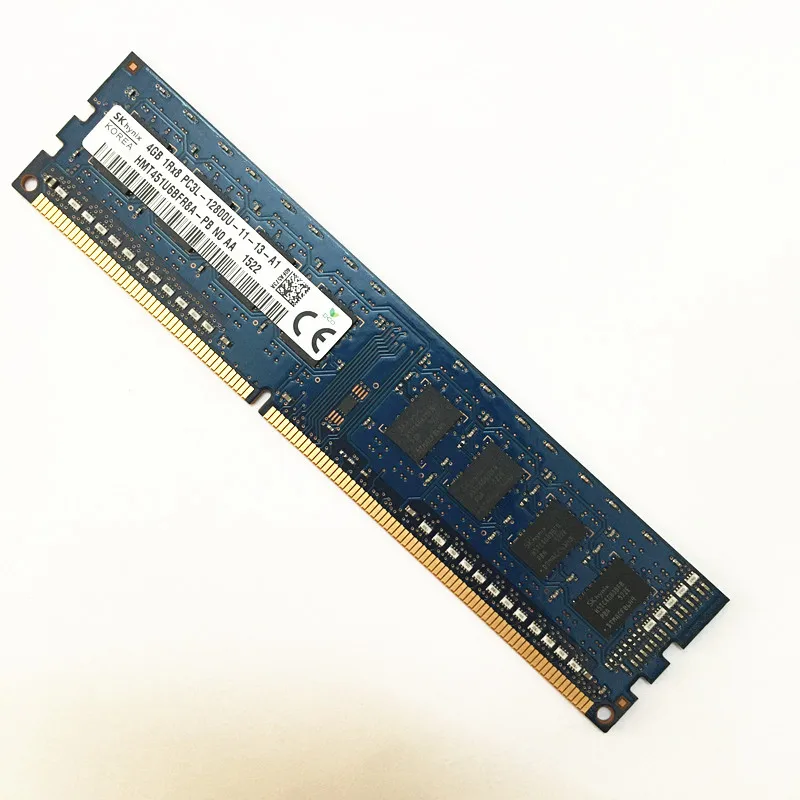 Sk Hynix ddr3 ОЗУ s 4 Гб 1Rx8 PC3L-12800U-11 DDR3 1600 МГц память 240pin для настольного компьютера |