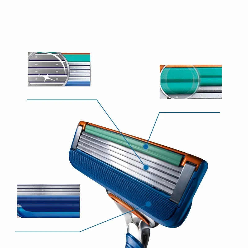 4 шт./упак. высокое качество 5 слоев лезвенная бритва бритвенные лезвия для Для