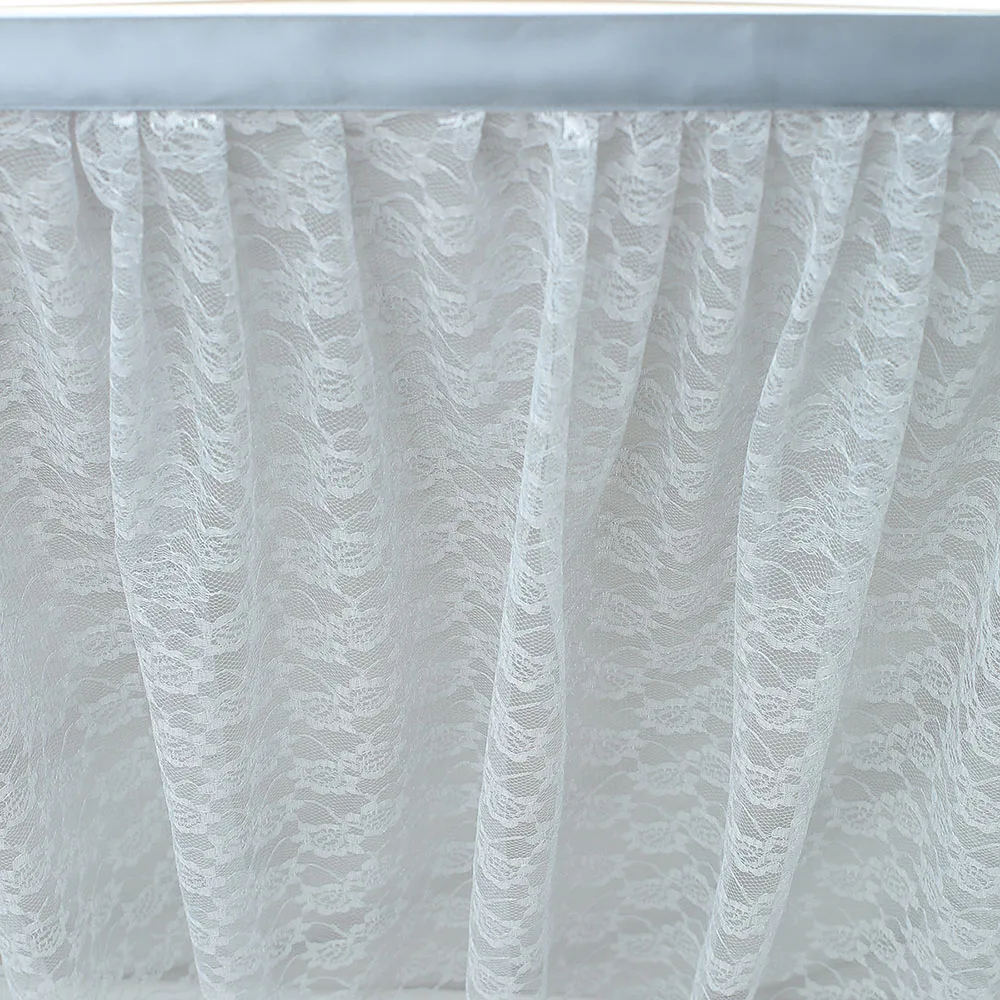 2 Слои кружевное платье современный дизайн Юбка для стола Свадебные украшения Baby