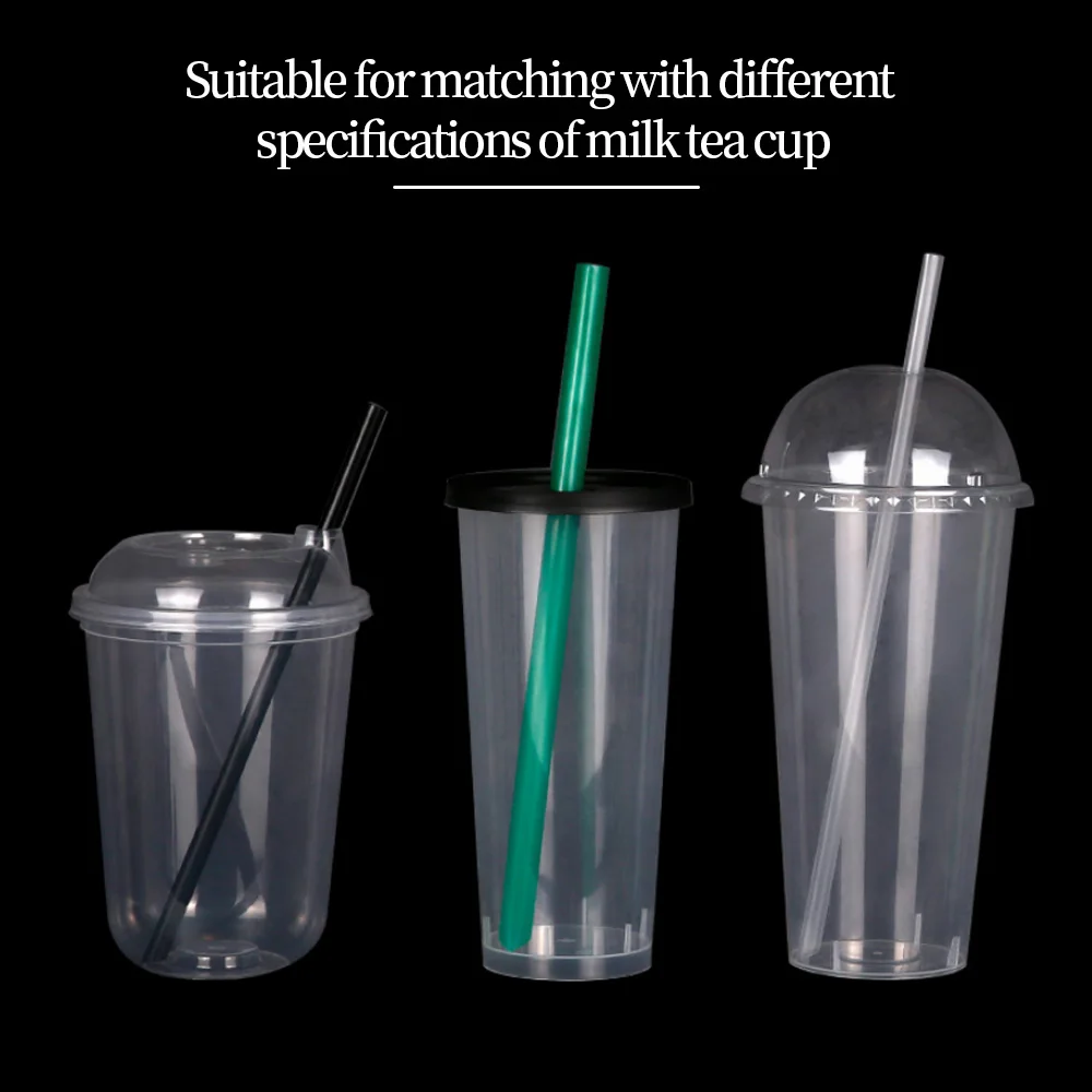 50 шт./лот белые черные Большие широкие питьевые соломинки одноразовые гибкие для