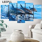 Картины c дельфинами с морскими животными 5 шт. современный HD настенный художественный каркас картина холст постер домашний декор