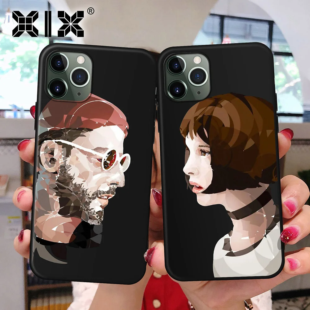

XIX Movie Leon Black Design Soft Phone Cases For iPhone 11 12 Pro Max SE 2020 7 8 Plus X XS Max XR Silicone Cover Coque