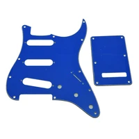 blue vintage 11 holes sss guitar pickguard guitar scratch plate back plate cover fit for start st guitar accessories