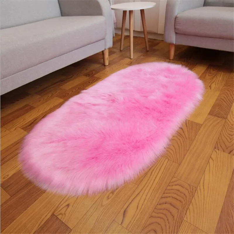 Ковер для спальни в скандинавском стиле белый плюшевый искусственный простой