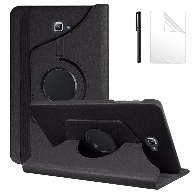 

360 Degree Rotating Folio PU Leather For Samsung Galaxy Tab A 10.1 2016 T580 T585 Cover For Samsung TabA 10.1 Case + GiftFilm