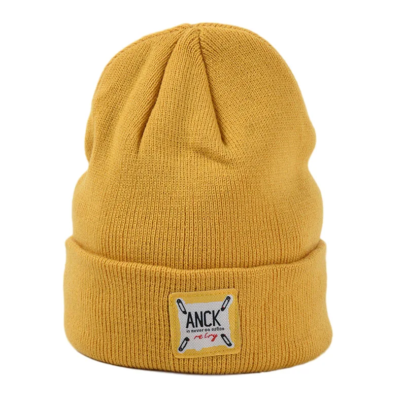 

Adult Casual Winter Knit Beanies Hat Women Outdoor Warm Skullise Cap Girls Boys Hip Hop Ski Bonnets Man Autumn Fashion Solid Hat
