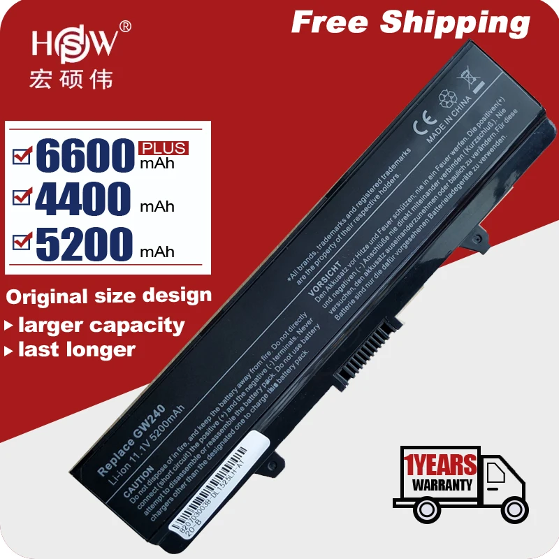 Аккумулятор для ноутбука Dell GW240 297 M911G RN873 RU586 XR693 батарея Inspiron 1525 1526 1545 X284g 6
