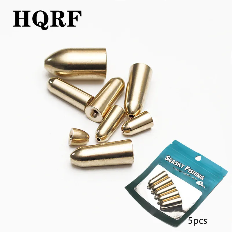 

5Pcs Lure Fishing Inclined Plane Bullet Copper Pendant Accessories Anti-Oxidation High Quality Tackle Metal