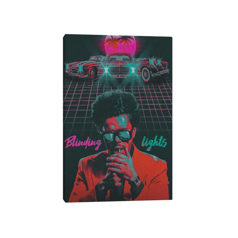

The Weeknd retro vintage style Framed Wooden Frame Canvas poster Painting wall Art decor Living room Study Decoration Prints