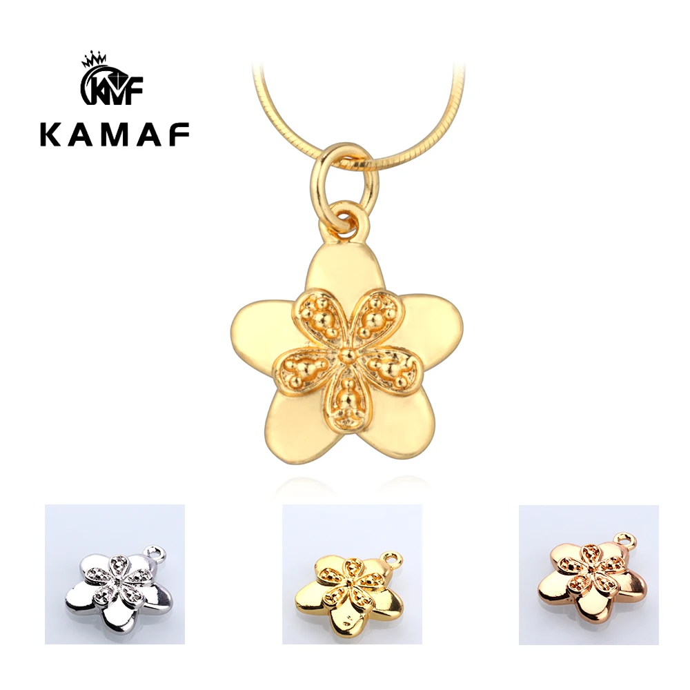 

10 шт. ожерелье с подвеской в виде пентаграммы с цветком, ювелирные аксессуары, маленькие золотые подвески с гальваническим покрытием, оптов...