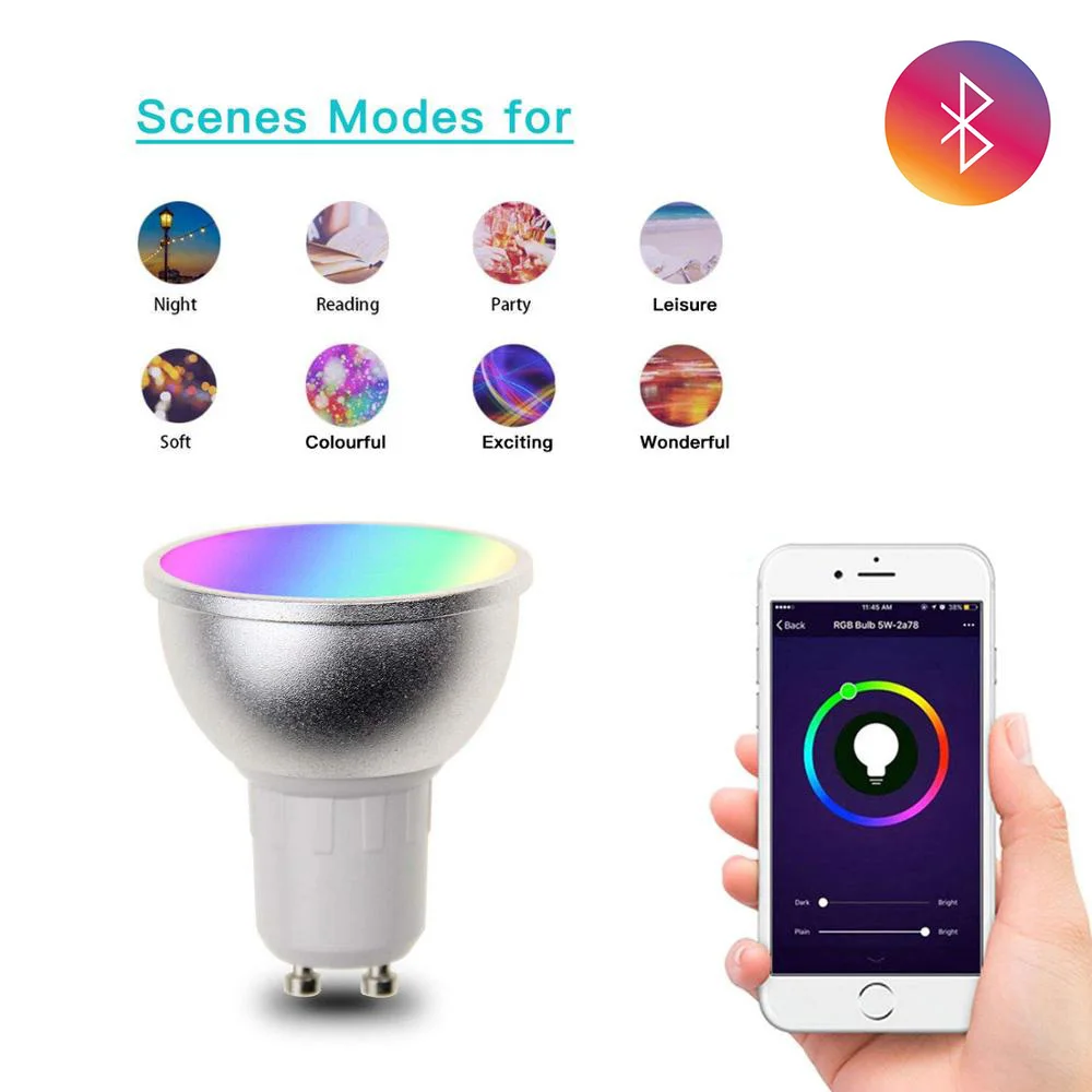 Умная светодиодная лампа Boaz Smart life Gu10 с сеткой и Bluetooth умный прожектор
