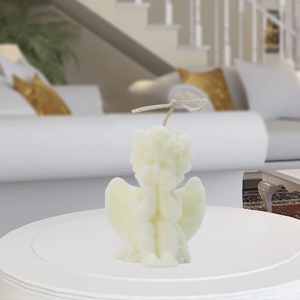 

3D Art Angel Candle Statue Ornament Relaxing Scented Cherub Candle Fragrance Candle Home Living Room Bedroom Decor