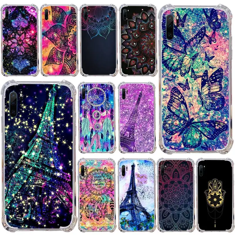 

mandalas universe beauty Phone Case Transparent for Samsung s9 s10 s20 Huawei honor P20 P30 P40 xiaomi note mi 8 9 pro lite plus