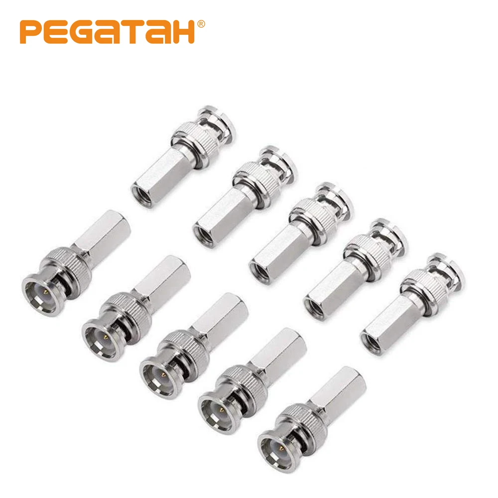 2pcs 5pcs 10PCS BNC Male Connectors Cable Adapters for RG130 Coaxial Cable BNC1A2 C63