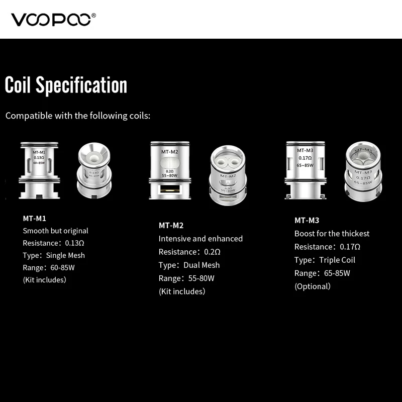 Clearance!! Voopoo Alpha Zip Vape Kit 180W Maat Tank 4ml Mesh Coil GENE.Fit Chip Powered Dual 18650 with MT-M2 MT-M1 | Электроника