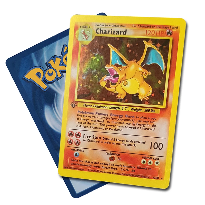 

Pokemon Flash Cards 1996years English French Card Charizard Blastoise Venusaur Pikachu Collection Gift Kids Pokemon Toys