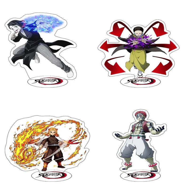 

Hot Anime Demon Slayer Stand Card Kimetsu No Yaiba Acrylic Figure Rengoku Kyoujurou Cosplay Plate Desk Decor Gift For Friend