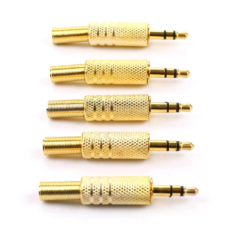 

5pcs 3.5mm Stereo Audio Jack Plug Headphone Male Coax Cable Audio ConnectorAA