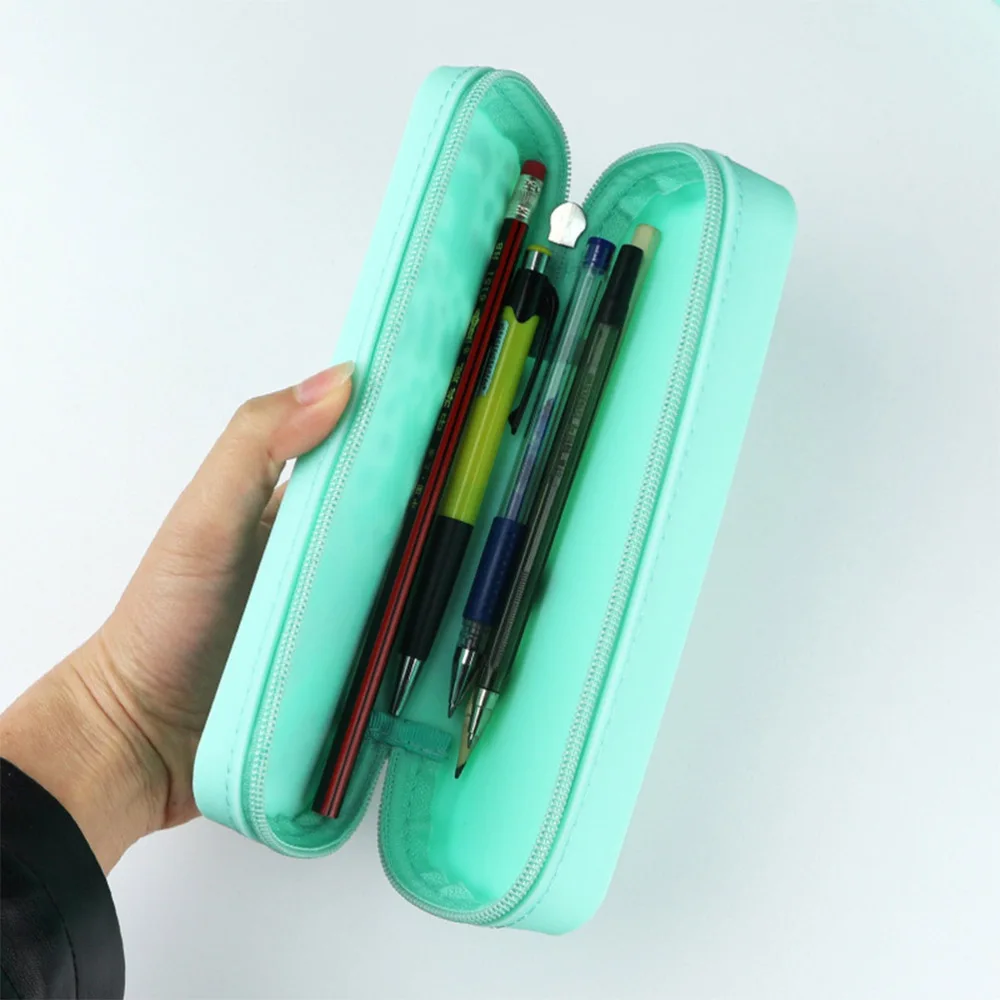 

Large Capacity Pencil Case Silicone Student Pencil Case Pattern Pen Bag Storage Bag Stationery for Girl Kid Children