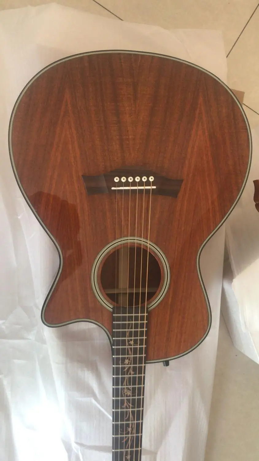 Бесплатная доставка деревянная акустическая электрическая гитара KOA K24ce 41 дюйм K24