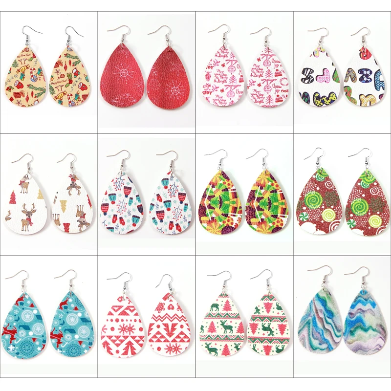 12 пар/компл. слеза рождественские украшения серьги для Для женщин из