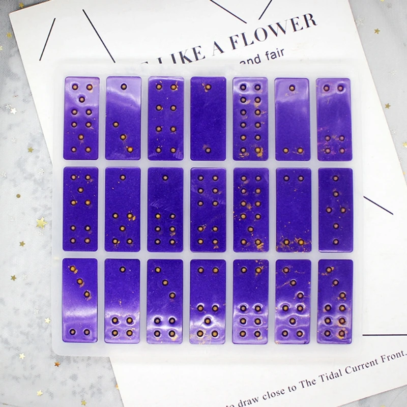 Игра игрушка силиконовая форма DIY домино хрустальные формы для эпоксидной смолы