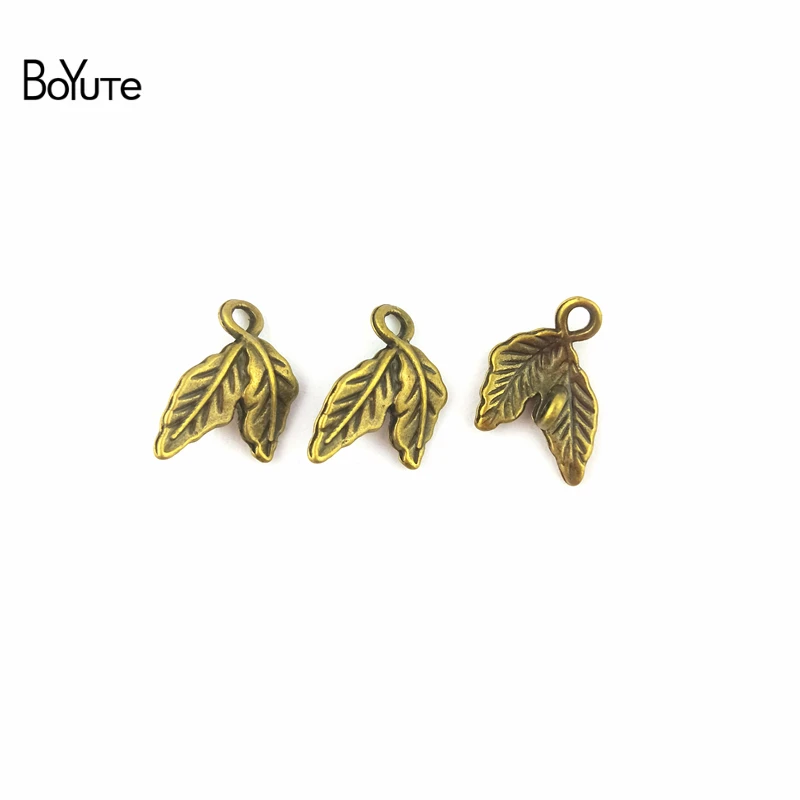 

BoYuTe (100 Pieces/Lot) 13*10MM Accessories Wholesale Leaf pendants Vintage Style Tree Leaf Connectors for Jewelry Making