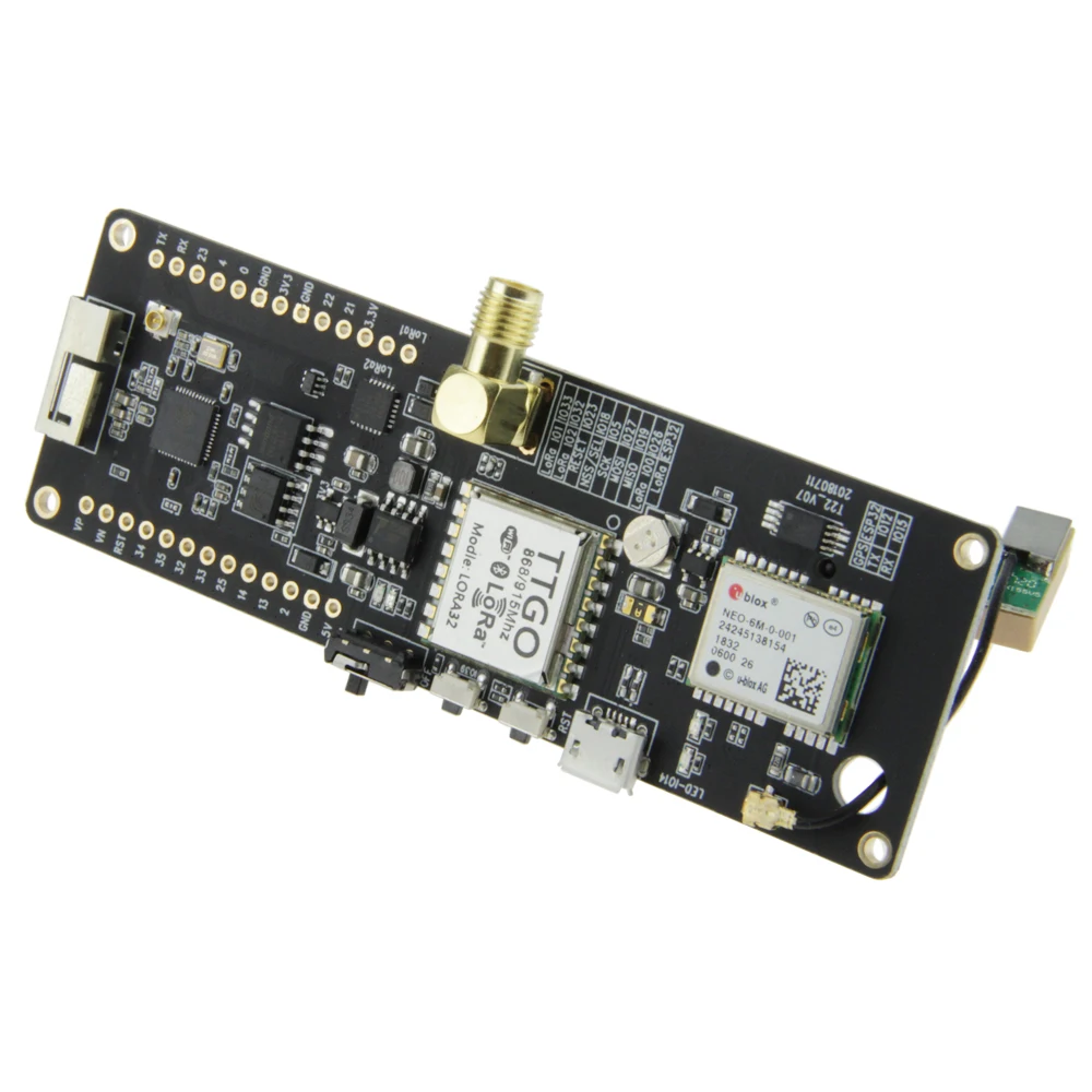 LILYGO TTGO T-Beam V0.7 ESP32 868/915 МГц WiFi беспроводной Bluetooth модуль GPS NEO-6M SMA LORA 32 18650 Держатель