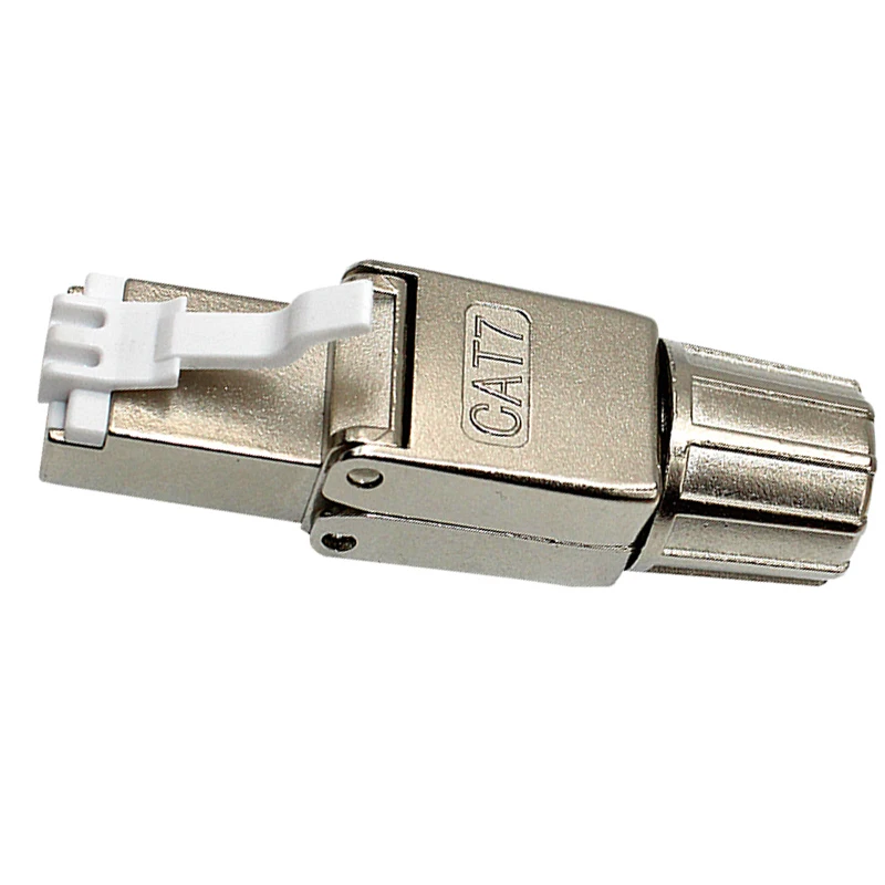 Network Cable Crystal Head Computer Room Network Rj45 Shielded Seven-Category CAT7 Network Cable Clamp Connector