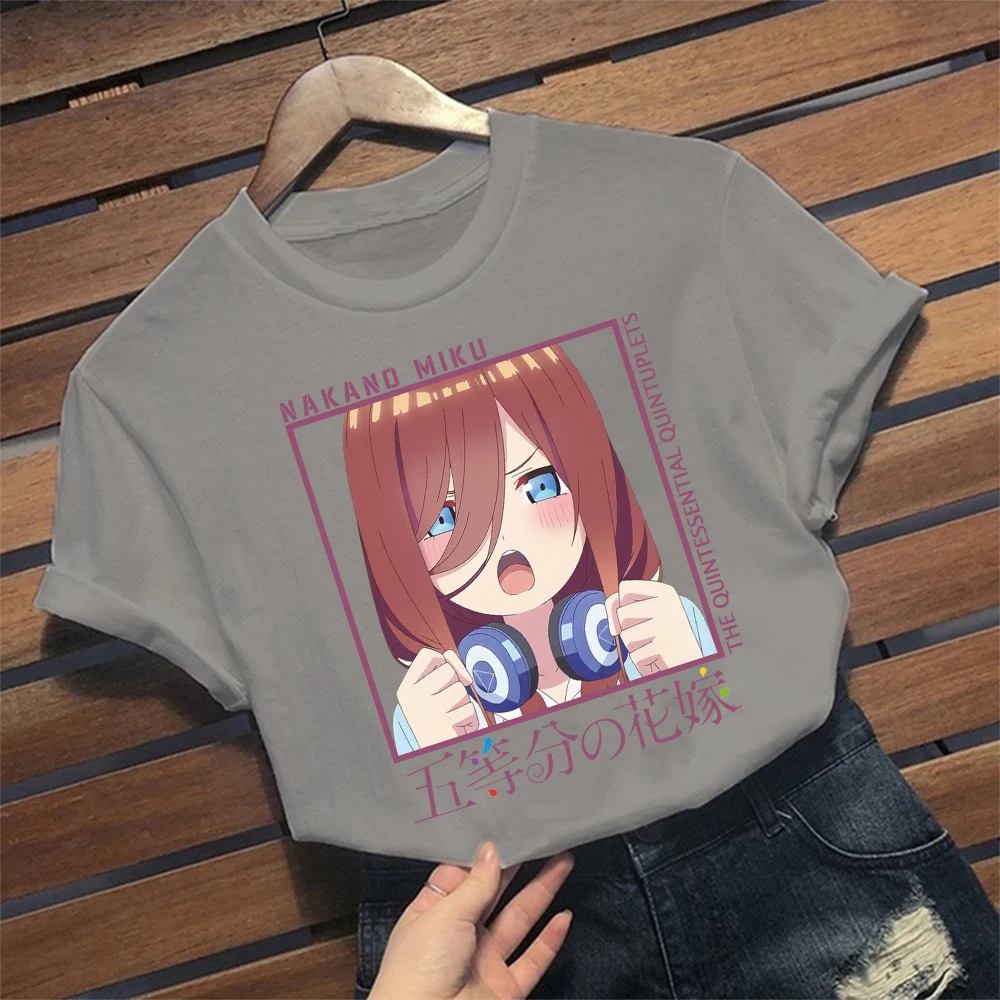 

Kawaii Comics The Quintessential Quintuplets T-shirt Japan Anime T Shirt Women Summer Tops Causal Harajuku Short Sleeve Tees