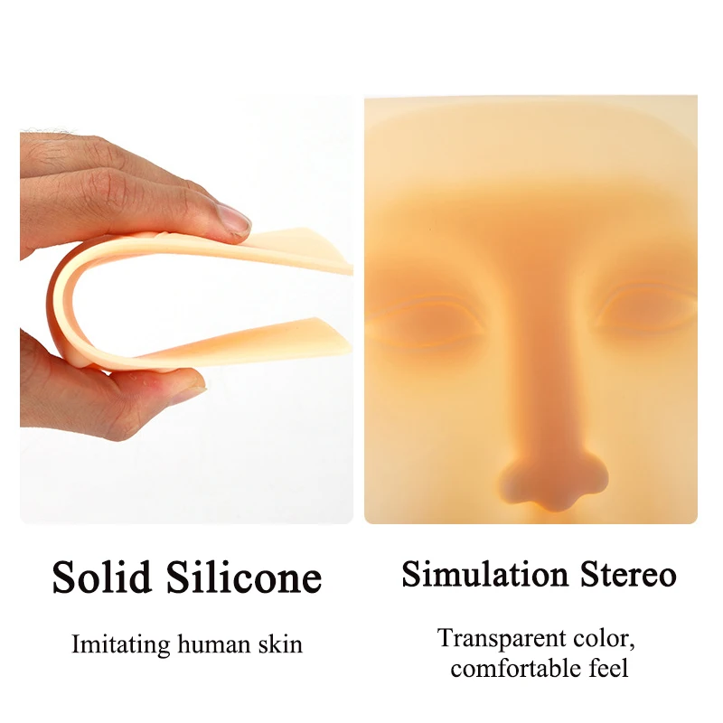 1 шт. Высококачественная силиконовая тренировка 3D кожи Перманентная поддельная