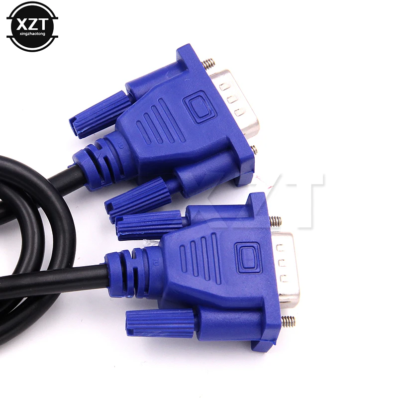 Кабель адаптер 1 3 м с винтами VGA папа HDB15|vga cable|vga cable 1.5mcable vga |