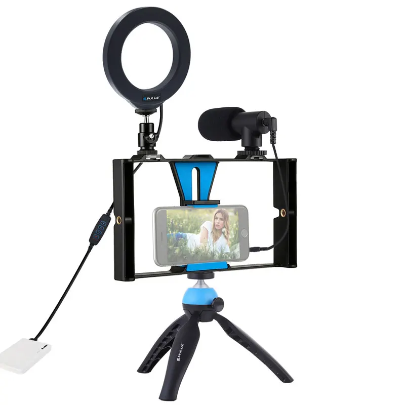Держатель для мобильного телефона Штатив для микрофона Vlogging Rig светодиодный кронштейн с кольцом для освещения подставка для телефона Аксессуары для фотосъемки