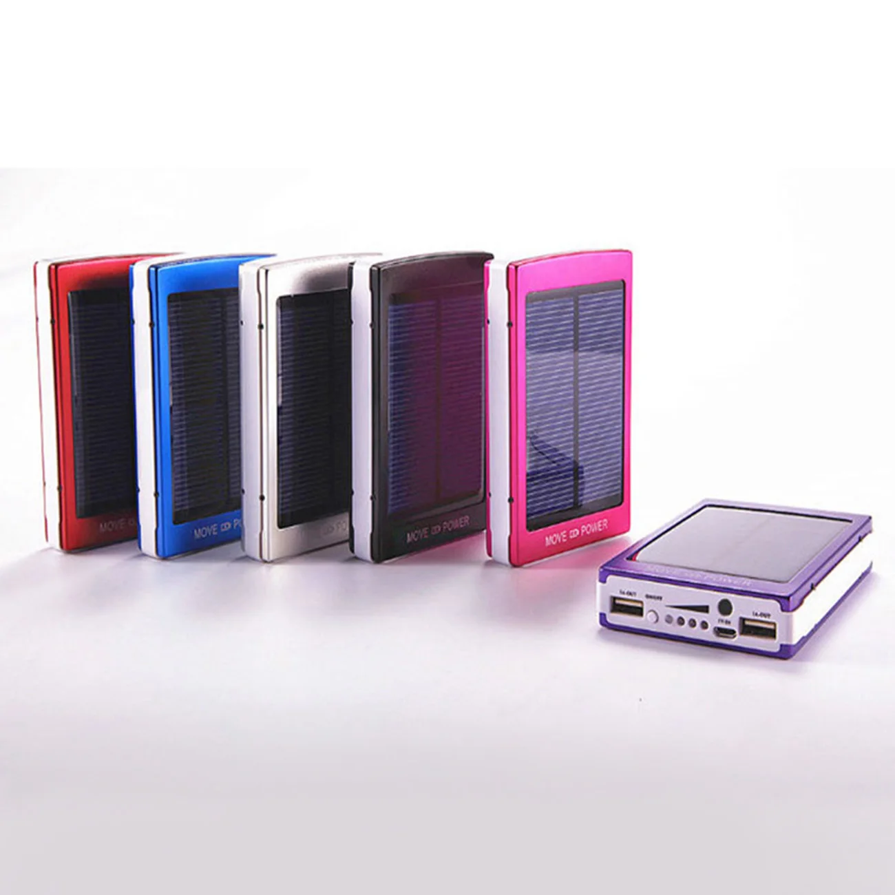 

Portable 5x18650 Powerbank Power Power Bank 18650 Solar Power Bank Case DIY Box Dual USB Kit Phone Charger Flashlight