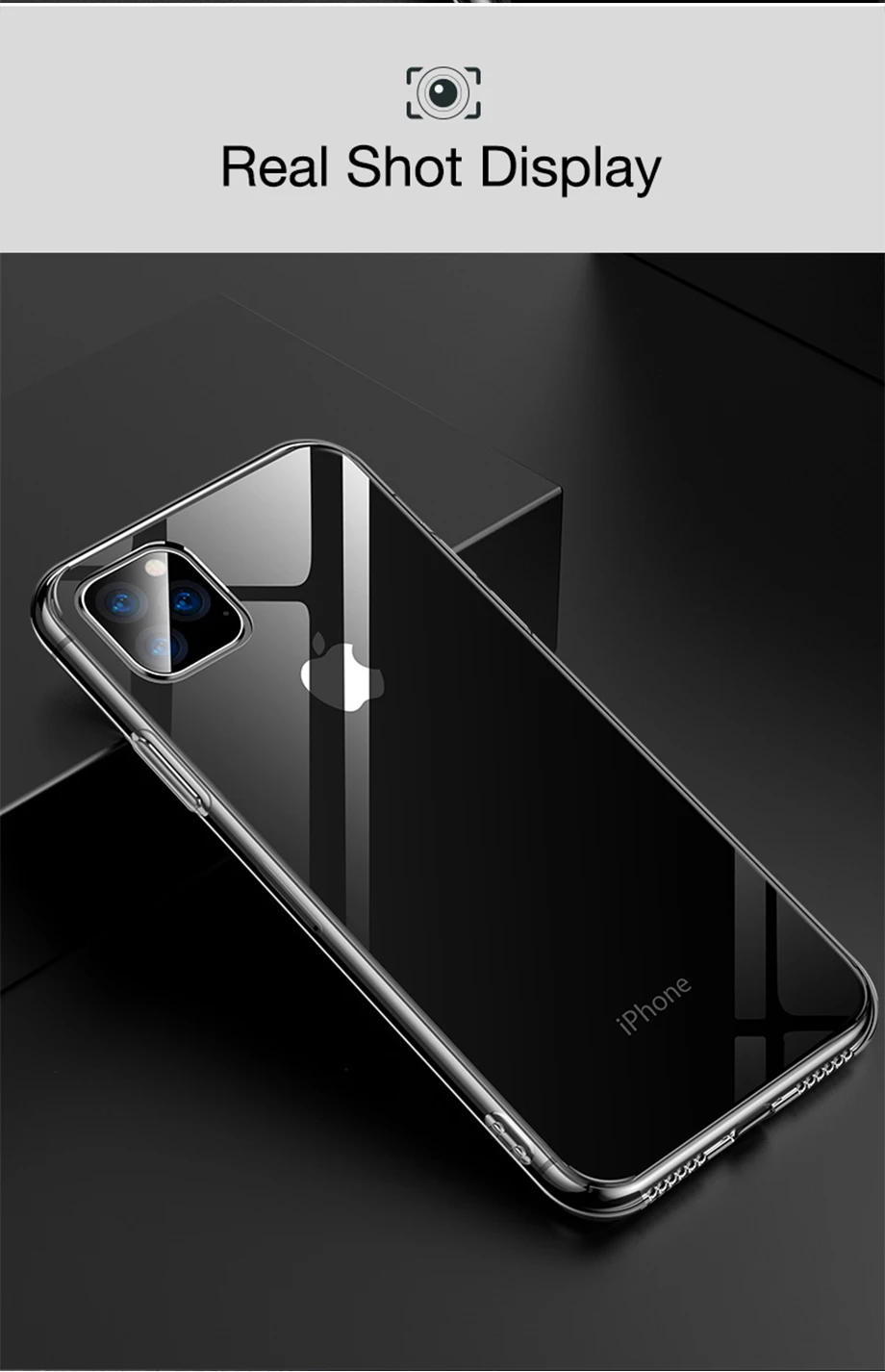 

For iPhone 13 12 11 Pro Max X XR XS Soft Ultra Thin Clear TPU Silicone Back Cover Phone Case