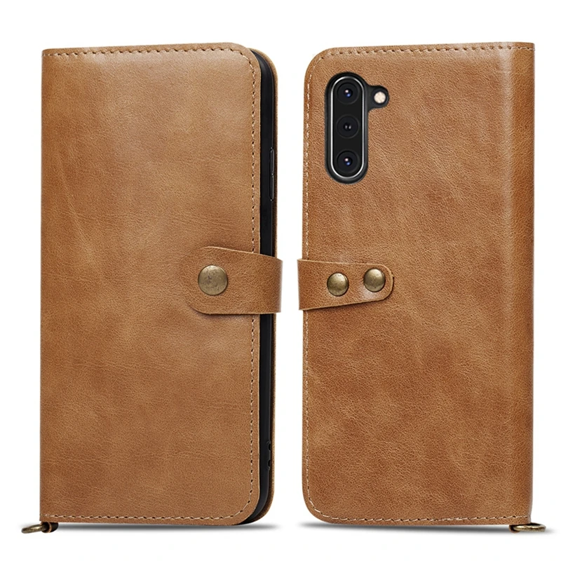 Гибкий Мягкий чехол из натуральной кожи для samsung Galaxy Note 10 Plus с откидной крышкой 9 S10