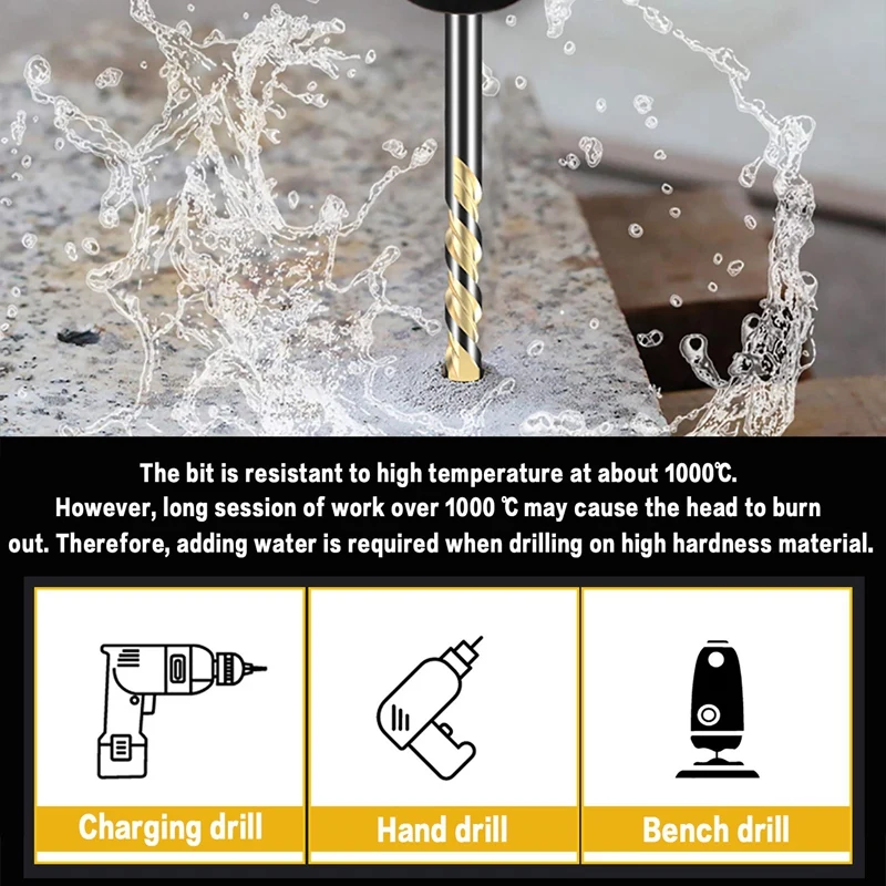 Акция! 7 набор сверл с хранения чехол для сверления металла плитка (золото) и 12 шт.