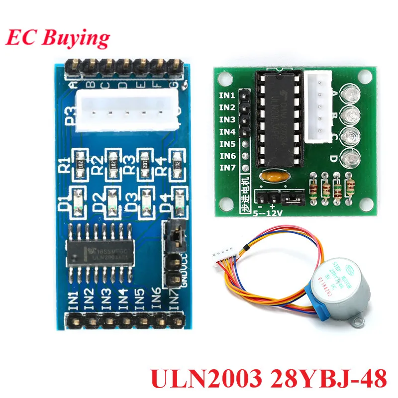Плата драйвера шагового двигателя ULN2003 28YBJ 48 28BYJ48 DC 5 В для Arduino 4 фазный шаговый
