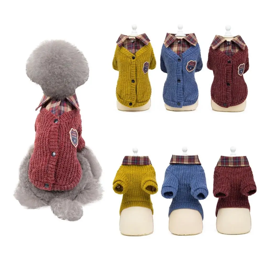 N30 модный свитер для собак рубашка Осень зима одежда костюм кошек чихуахуа Йорк