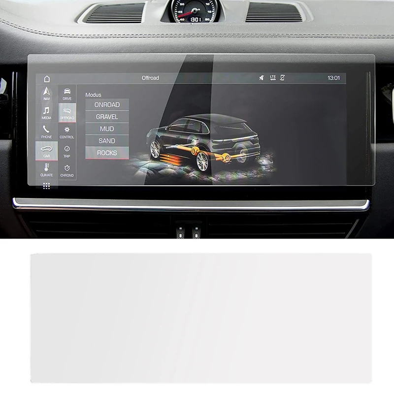 

AU05 -For 2019 2020 2021 Porsche Cayenne 12.3-Inch Car Navigation Contact Screen Protective Film Display Tempered Glass Film